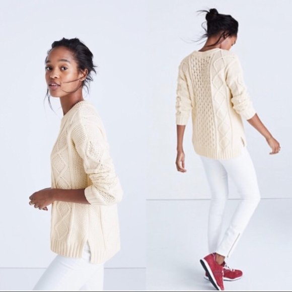 Madewell Sweaters - Madewell Classic Cable Knit Sweater
